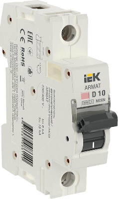 Выключатель автоматический 1п D 10А M06N ARMAT IEK AR-M06N-1-D010