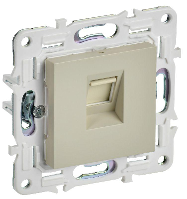 Розетка компьютерная RJ45 кат.5E SKANDY SK-K01B беж. IEK SK-K10-1-K10