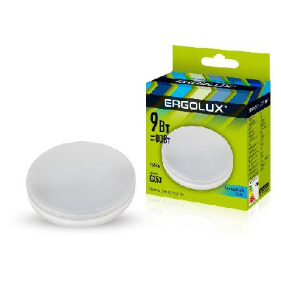 Лампа светодиодная LED-GX53-9W-GX53-4K 9Вт 4500К бел. GX53 180-240В Ergolux 13515