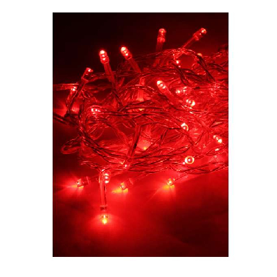 Гирлянда 8.8м (7.3+1.5) 80LED красн. прозр. провод 8 режимов мигания IP20 красн. Космос KOC_GIR80LED_R