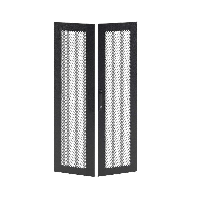 Дверь двустворчатая для IT-CQE 1200х800 перфорир. RAL9005 DKC RBITCPMD1280