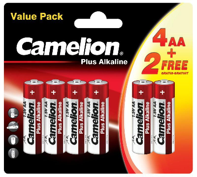 Элемент питания LR6 Plus Alkaline 4+2 (4+2LR6-BP) 1.5В (блист.6шт) Camelion 14113