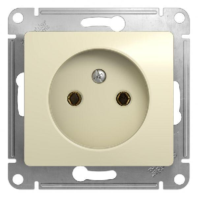 Механизм розетки 1-м СП Glossa 16А IP20 без заземл. беж. SchE GSL000241