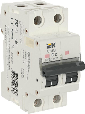 Выключатель автоматический 2п C 2А M06N ARMAT IEK AR-M06N-2-C002