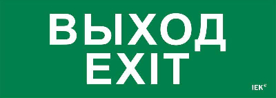 Этикетка самоклеящаяся 280х100мм "Выход-EXIT" IEK LPC10-1-28-10-VYHD