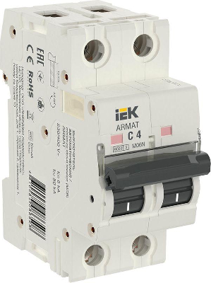 Выключатель автоматический 2п C 4А M06N ARMAT IEK AR-M06N-2-C004
