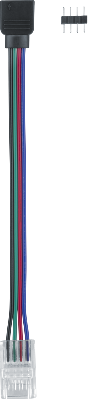 Коннектор для гибкого соединения RGB СД ленты 80 404 NLSC-RGB10mm-PCRGB-W-PC-IP20 (уп.5шт) NAVIGATOR 80404
