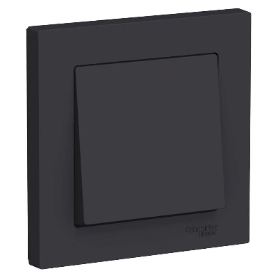 Выключатель 1-кл. СП AtlasDesign 10А IP20 (сх. 1) 10AX в сборе карбон SchE ATN001012